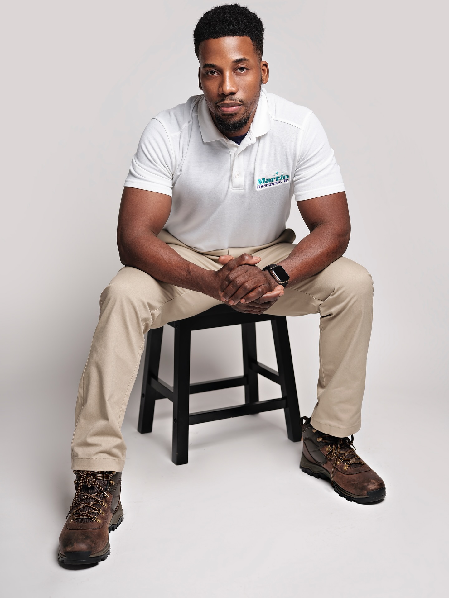 James Martin, owner of Martin Restores It, in company polo